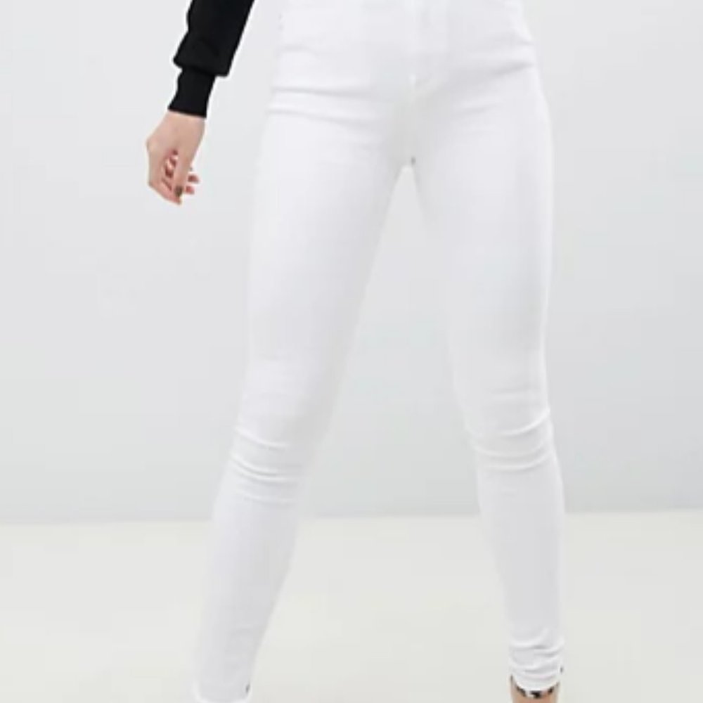 Asos Tall | Ridley Jeans | White Skinny Jeans| Tall Jeans| Extended Inseam Jeans